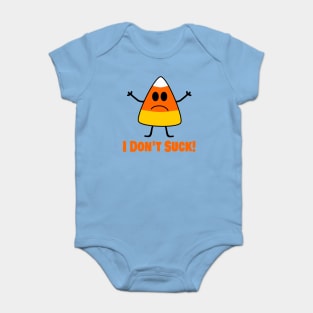 I Don't Suck Cute Candy Corn Halloween Baby Bodysuit